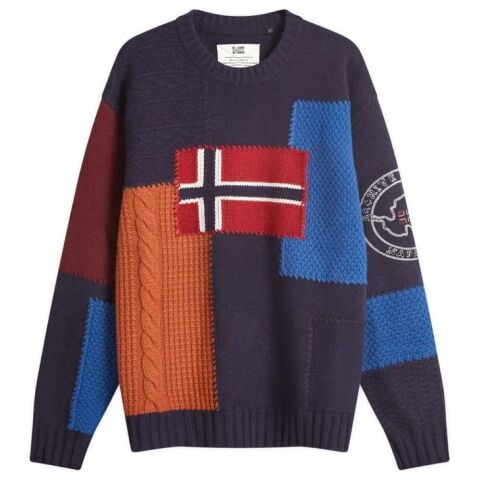 Napapijri PATCHWORK SWEATER SWEAT NP0A4IK8MP11