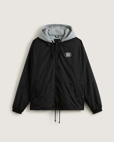 VANS Riley Hooded Coaches Jacket ERKEK CEKET VN000P75BLK1