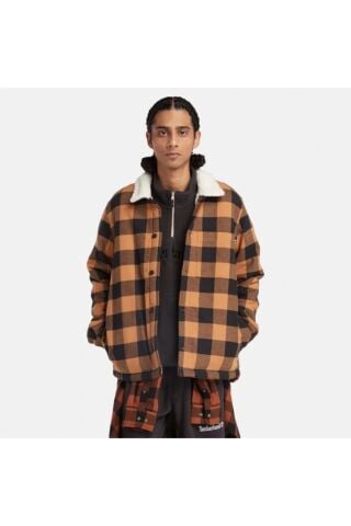 TİMBERLAND TFO Buffalo Plaid Sherpa Lined Overshirt CEKET TB0A6FWNP501