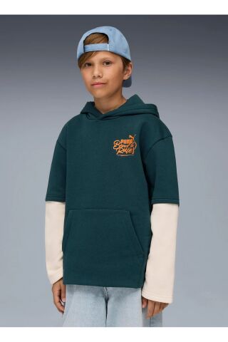 PUMA MID90s Layered Hoodie ÇOCUK SWEATSHIRT 68847375