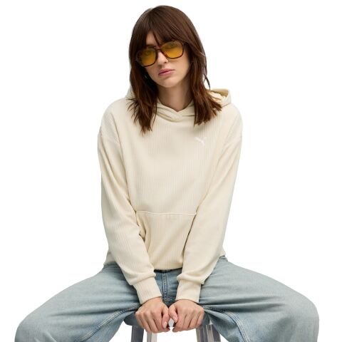 PUMA ESS ELEVATED Velour Hoodie KADIN SWEATSHIRT 68810787